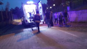 Boyabat Belediyesi Ait Korkuluğa Tutunmaya Çalışan Vatandaş Kopan Korkulukla Yere