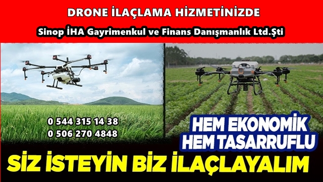 Dronla tarım alanları havadan ilaçlanmaya başlanmıştır. Sorumlu Müdür Dursun Karaoğlu