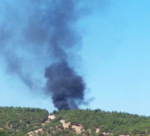 Bugün öğlen saatlerinde  Boyabat çöplüğünde meydana gelen yangına Boyabat İtfaiye
