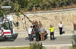 Boyabat Adnan Menderes Bulvarın da yaya geçişinden geçmek isteyen kadına