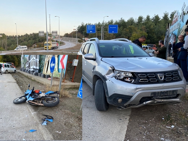 Boyabat Osman köyü kavşağında meydana gelen trafik kazasında 2 kişi
