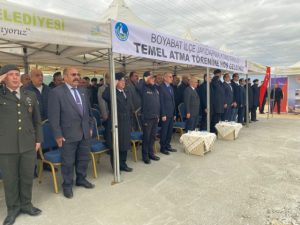 Boyabat'ta  yeni jandarma karakol binasının temeli protokol üyelerinin katıldığı törenle