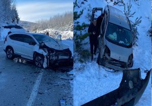 Boyabat Kargı arasında etkili olan kar yağışı sonrası buzlanmanın yaşandığı