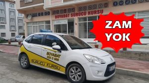 Boyabat Sürücü Kursu  Aralık 2023  kurs kayıtlarına gelen zamları yansıtmıyor.