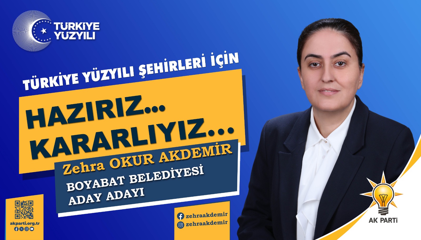 Ak Parti Boyabat Belediye Başkan aday adayı Zehra Okur Akdemir