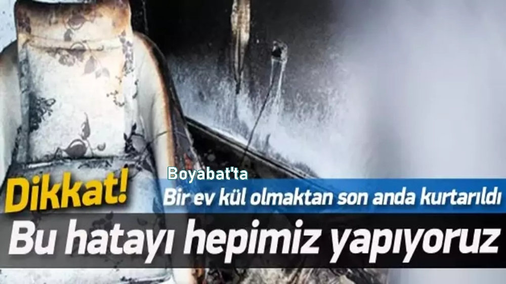 Boyabat Zincirlikuyu Mahallesi’nde prizde bırakılan telefon şarj aleti patlayınca evde