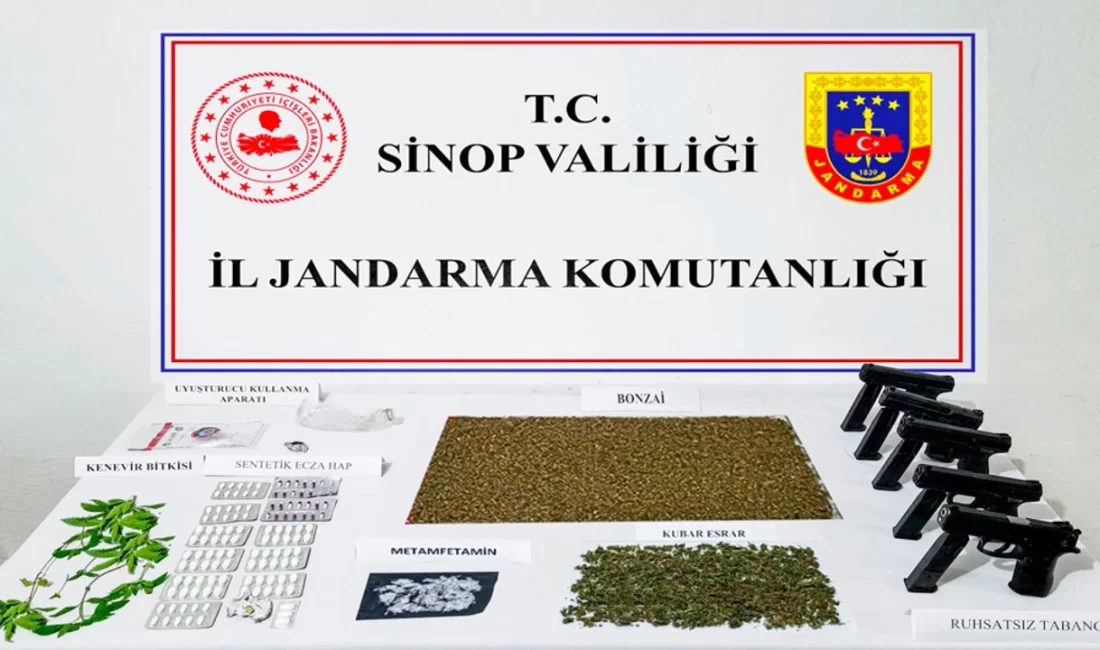 Sinop İl Jandarma Komutanlığı’nın 7 ilde düzenlediği Narkoçelik operasyonunda 19