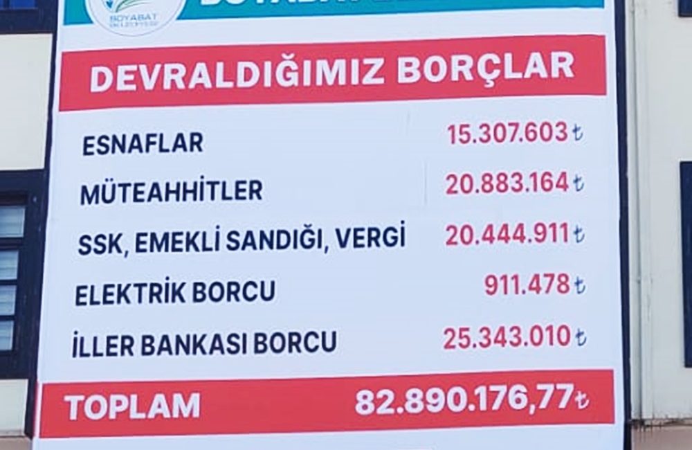 Ak Partili Boyabat belediye başkanı Mehmet Ermiş neredeyse sıfır borçla