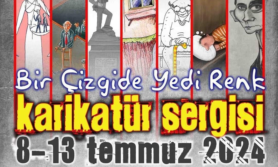 Boyabatlı karikatür sanatçısı Aşkın Ayrancıoğlu ve 6 arkadaşının eserlerinden oluşan