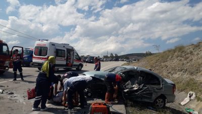 Boyabat Muratlı Köyü Karasaklı Mahallesi mevkiinde meydana gelen trafik kazasında
