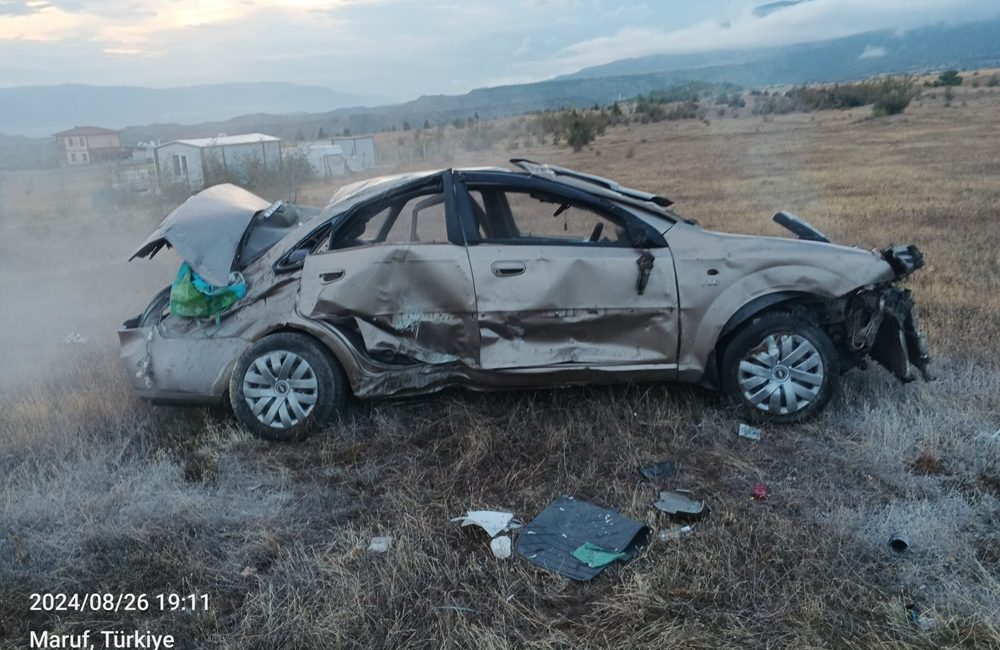 Sinop Boyabat yolunda meydana gelen korkunç bir trafik kazası sonucu