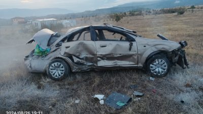 Sinop Boyabat yolunda meydana gelen korkunç bir trafik kazası sonucu