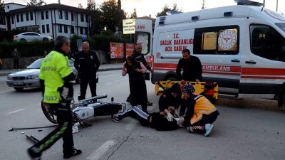 Boyabat Yıldız Mahallesi kavşağında meydana gelen motosiklet kazasında 1 kişi