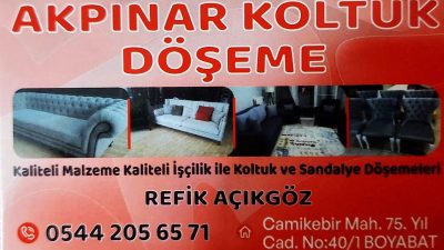 Akpınar Koltuk Kanepe Döşeme  Refik Açıkgöz Hal yeri altı