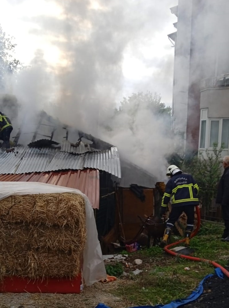 Boyabat Yeni Mahalle’de sabah saatlerinde çıkan yangın, Boyabat Belediyesi itfaiye
