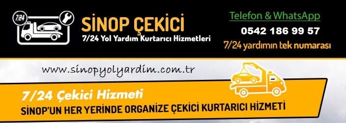 Sinop ve ilçelerinde 7/24 hizmet veren Sinop Yol Yardım, aracınızla