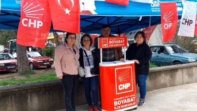 Cumhuriyet Halk Partisi (CHP) Boyabat İlçe Başkanlığı, "İmamoğlu'na Özgürlük" ve "Erken