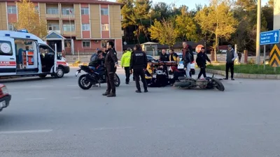 Boyabat, Sinop - Boyabat'ta saat 18.45 sıralarında meydana gelen trafik