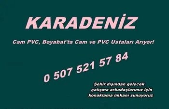 Boyabat'ın önde gelen firmalarından Karadeniz Cam PVC, büyüyen ekibine katılmak