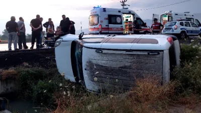 Zonguldak'tan Sinop istikametine seyreden  otomobilin Gökırmak Köprüsü'nü geçtikten sonra