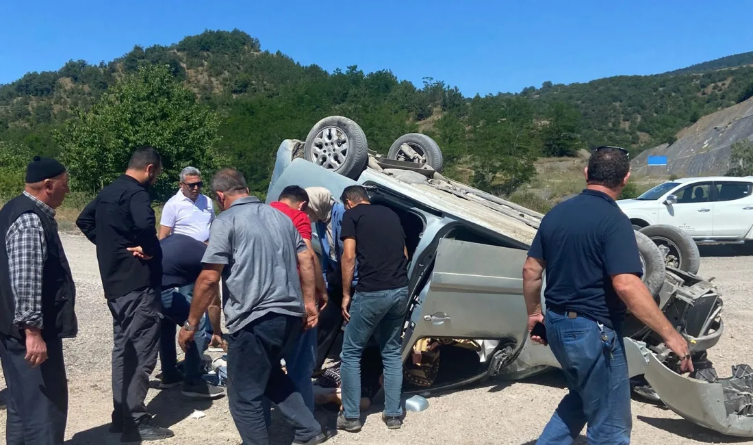 Sinop istikametinden Boyabat istikametine seyir halinde olan bir araç, üzümlü