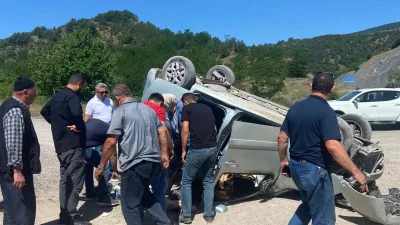 Sinop istikametinden Boyabat istikametine seyir halinde olan bir araç, üzümlü
