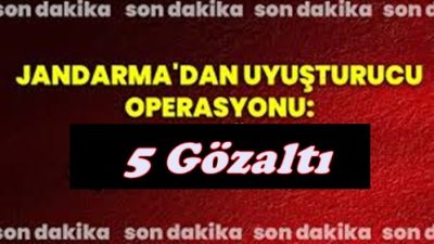 Durağan'da Jandarma Komutanlığı ekiplerince, uyuşturucu ve uyarıcı madde satıcılarına yönelik