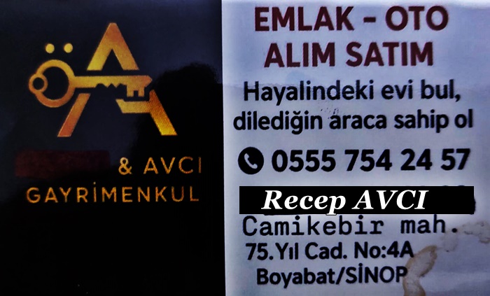 Boyabat’ta Oto ve Gayrimenkulde Güvenin Adresi: Avcı Oto Galeri & Emlak57