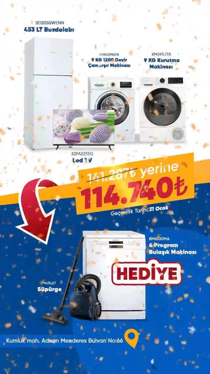 Profilo dev kampanya ile beyaz eşya ve elektronik ürünler tek