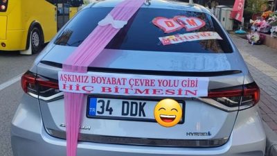 Yıllardır tamamlanamayan Boyabat Çevre Yolu, bu kez gelin arabasına yazılan