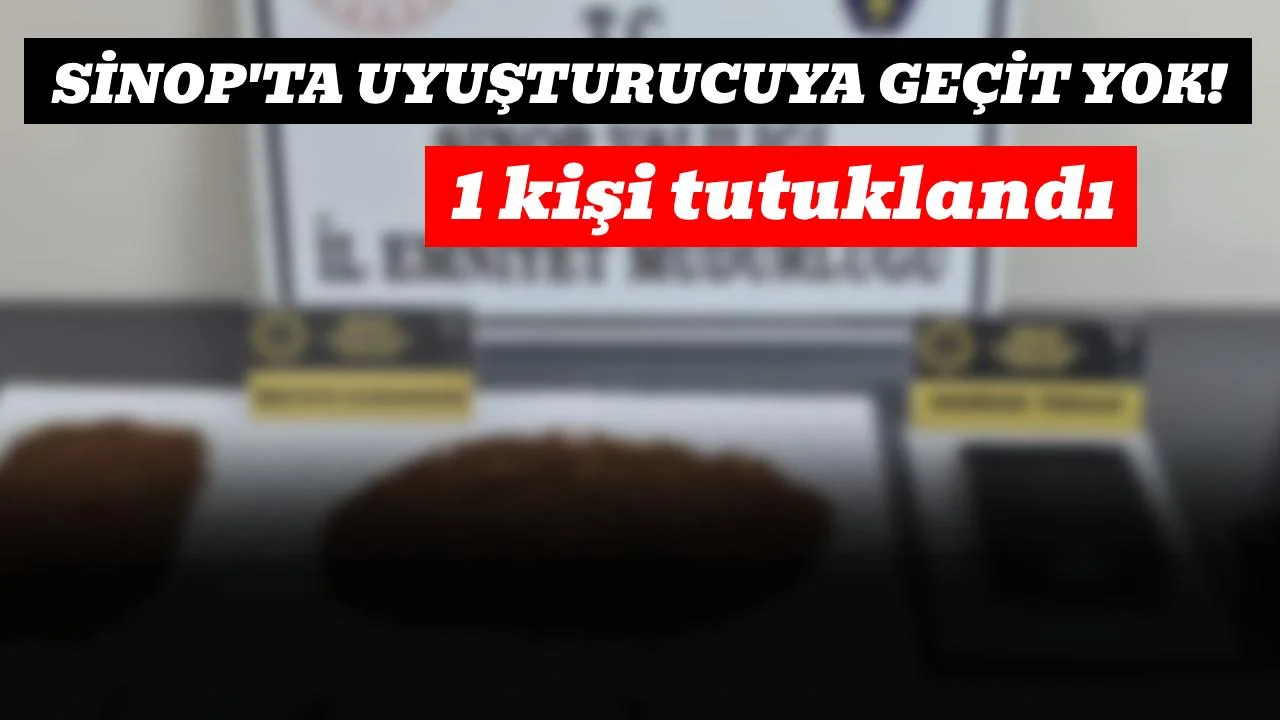 Sinop’ta narkotik ekiplerinin düzenlediği operasyonda 141 gram bonzai, hassas terazi