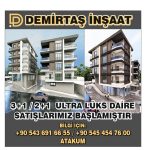 samsun atakum satilik lux daireler demirtas insaat sinop boyabat