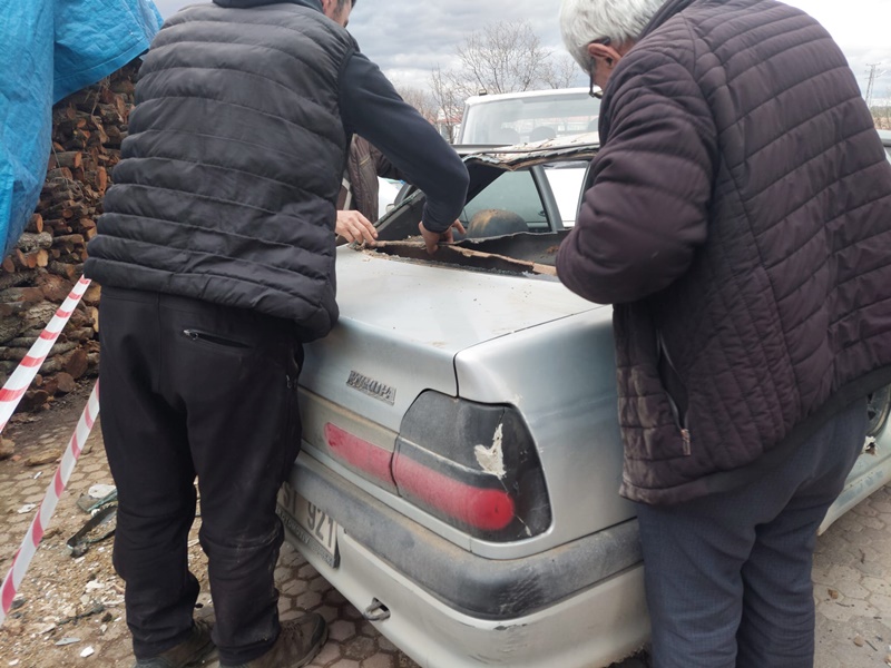 sinop boyabat coken ahsap ev otomobile zarar verdi 0111223334