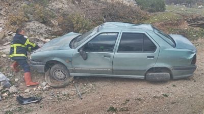 Boyabat, Yiğren köyü mevkiinde akşam saatlerinde korkutan bir trafik kazası