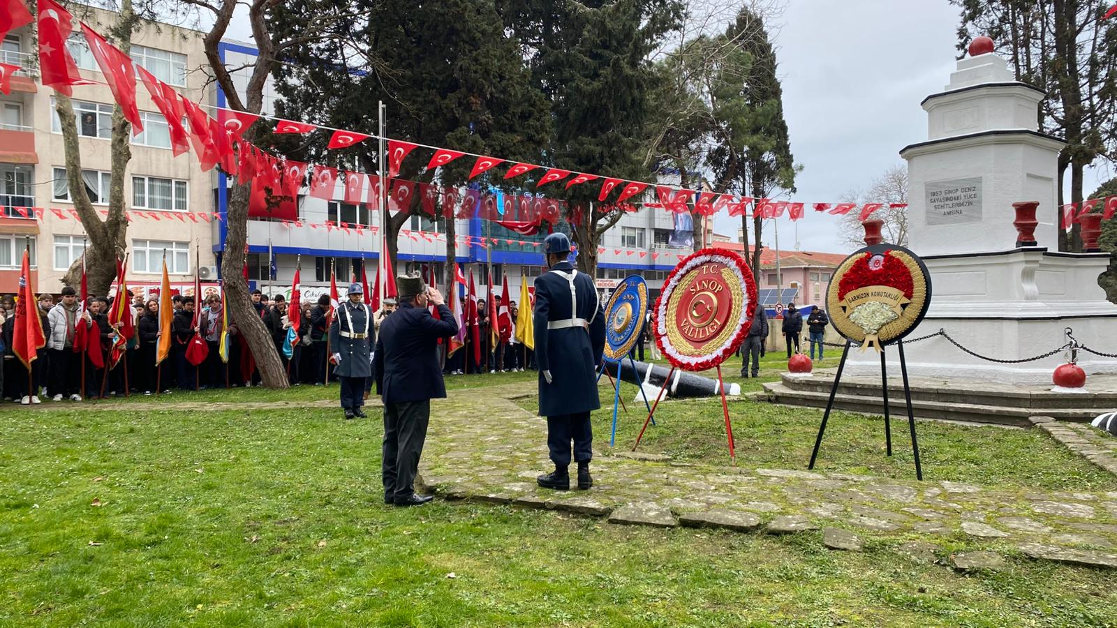 Sinop’ta 18 Mart Çanakkale Zaferi Coşkusu: Deniz Şehitleri Anıtı’nda Anlamlı Tören