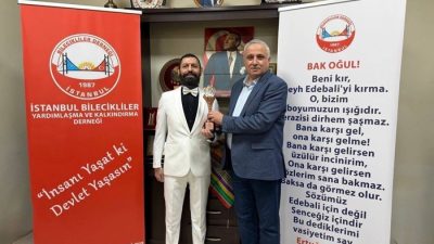 Akif Manaf, küresel barış ve dayanışmaya katkıları nedeniyle Bilecikliler Yardımlaşma