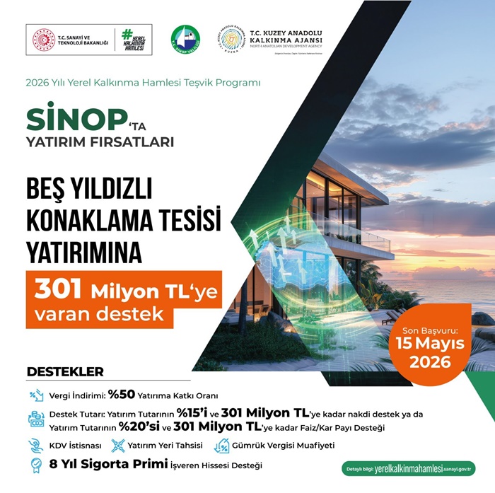 Sinop’ta 2026 Yılı Yatırım Fırsatları: 301 Milyon TL’ye Varan Devlet Desteği!