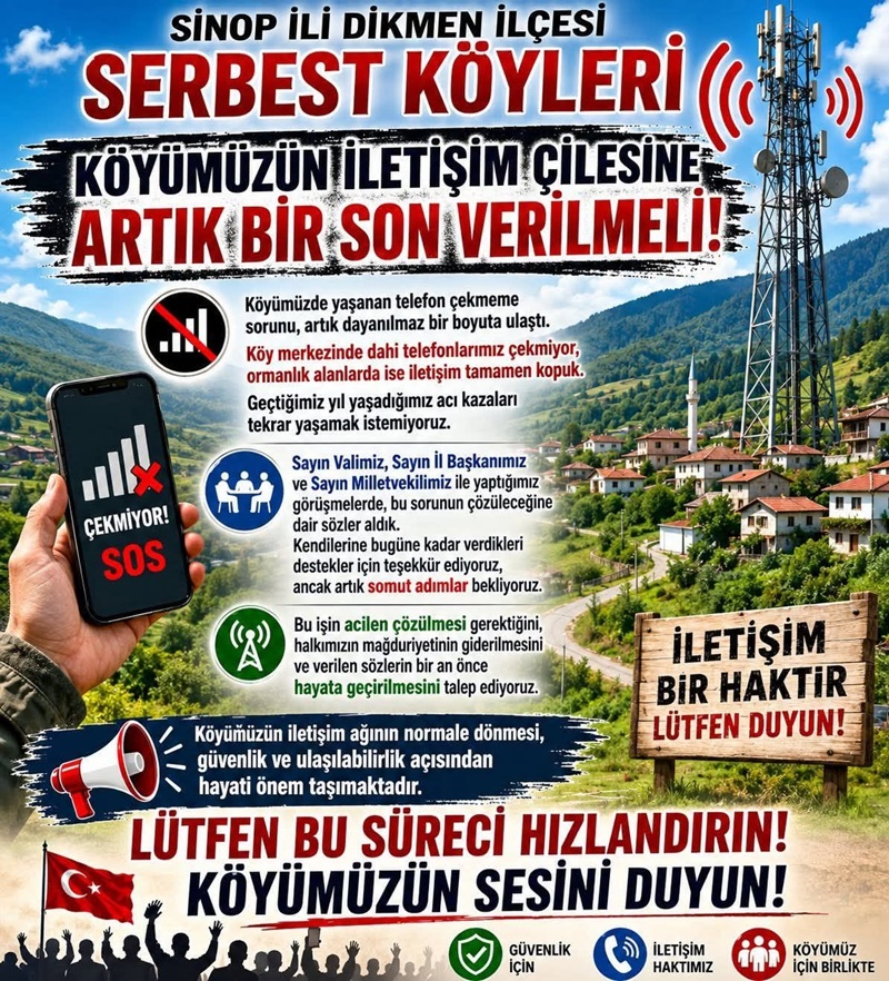 2026 Yılında İletişim Çağı Ayıbı Sinop Dikmen’in Köyleri Dünyadan Kopuk! "İletişim Bir Haktır!"12345