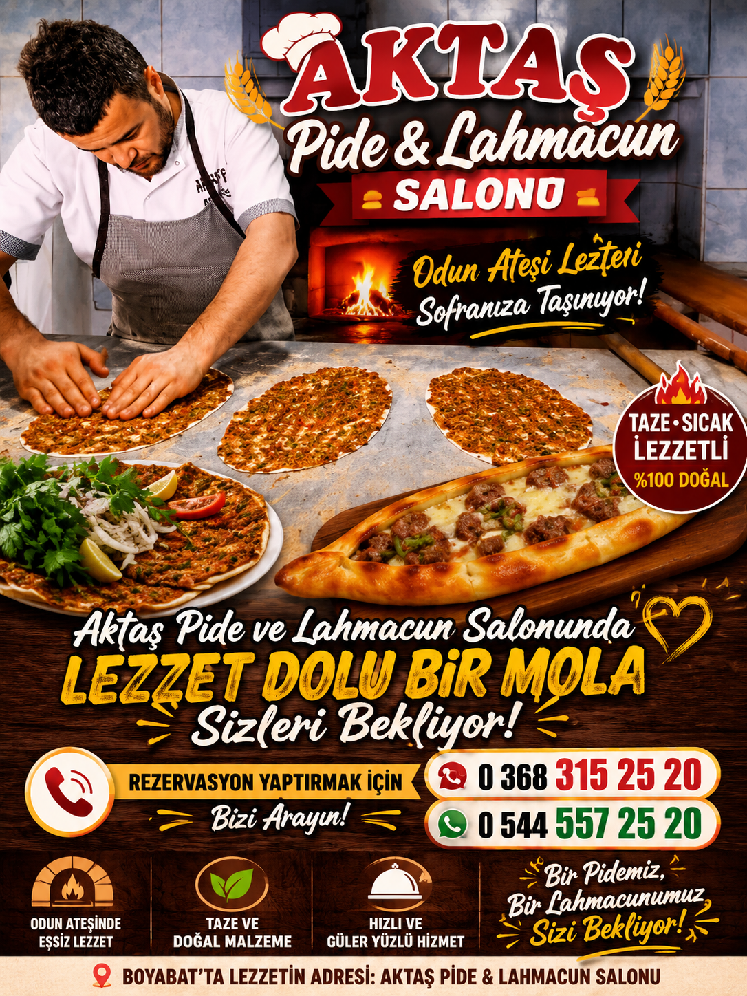  AKTAŞ PIDE VE LAHMACUN SALONU’NDAN ODUN ATEŞİNDE ZİYAFET!666