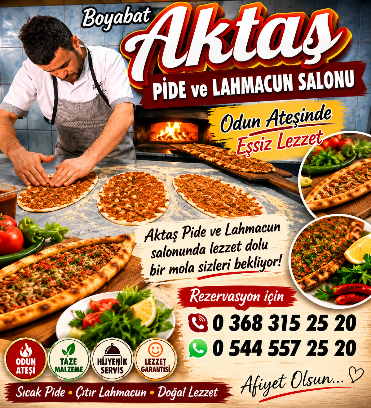 AKTAŞ PIDE VE LAHMACUN SALONU’NDAN ODUN ATEŞİNDE ZİYAFET!777