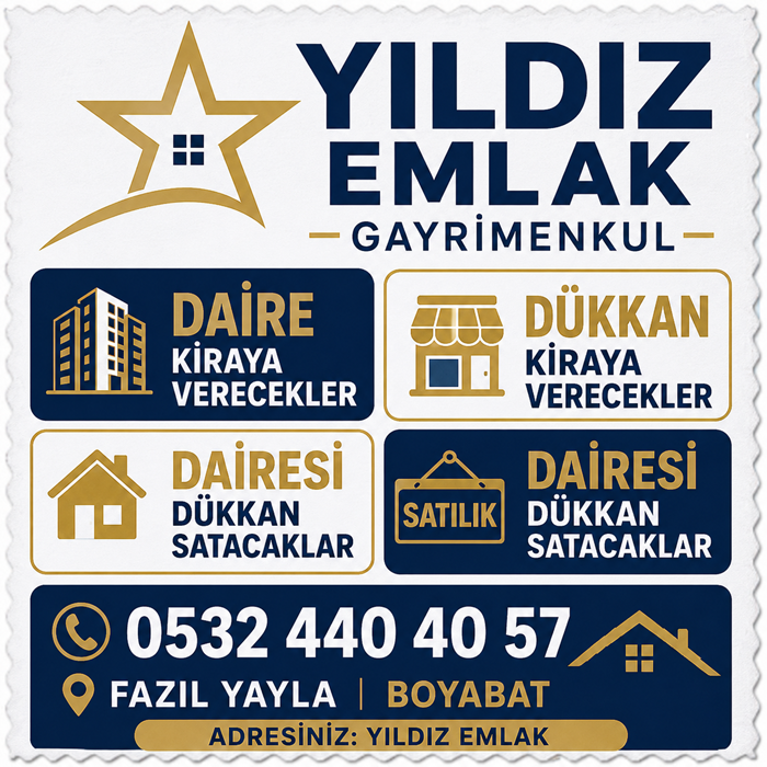 boyabat emlakcilar satilik kiralik sahibinden daireler yildiz emlak748569
