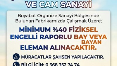 Boyabat Organize Sanayi Bölgesinden bulunan, Boyabat Kuzey Kristal Cam Mozaik