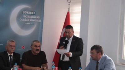 Milliyetçi Hareket Partisi (MHP) Boyabat İlçe Başkanlığı'nın olağan kongresinde mevcut