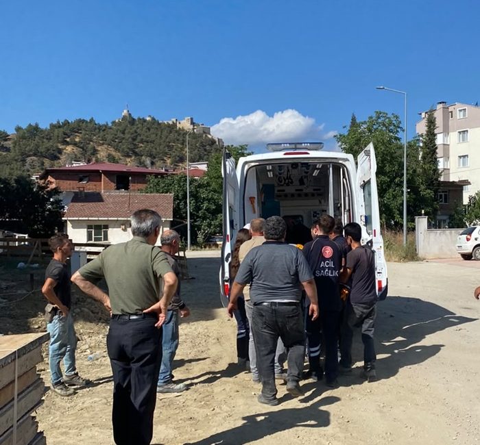 Boyabat'ta yapımı devam eden bir inşaatta meydana gelen iş kazasında