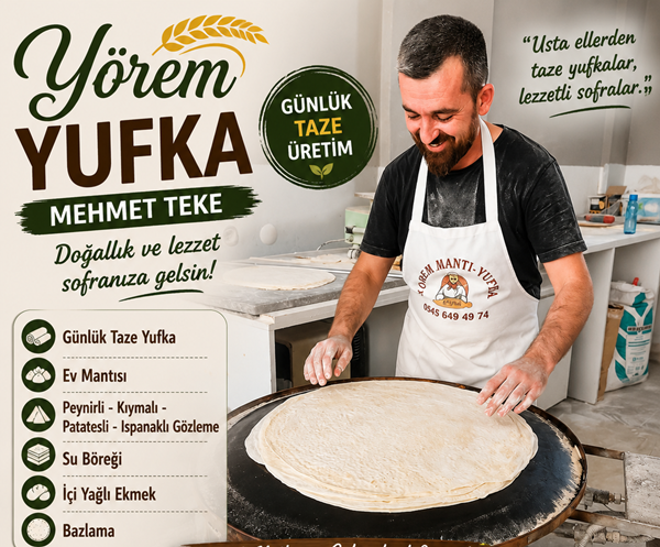 Yörem Yufka Boyabat'ta Taze Yufka, Mantı ve Gözleme Lezzeti 1 Yörem Yufka Boyabat'ta Taze Yufka, Mantı ve Gözleme Lezzeti57