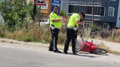 Sinop’ta, Eski Erfelek Yolu üzerindeki Hastane Kavşağı’nda meydana gelen motosiklet