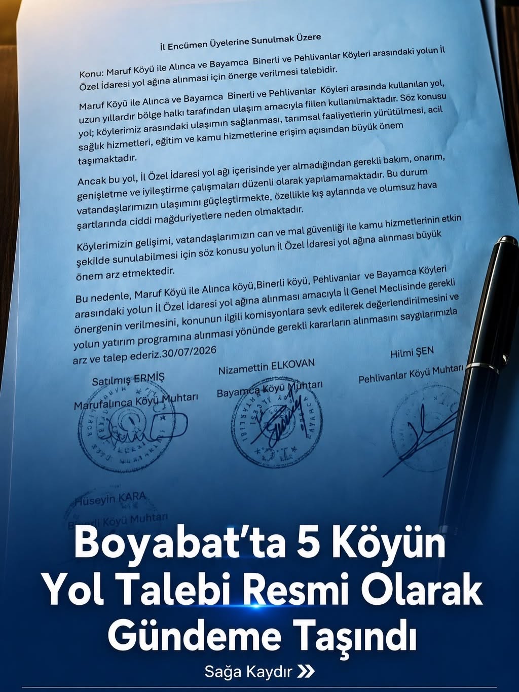 Boyabat'ta 5 Köyden Siyasilere Ve Yetkililere 'Yol' Sitemi! 2 Boyabat'ta 5 Köyden Siyasilere Ve Yetkililere 'Yol' Sitemi!