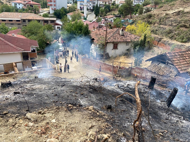 Boyabatta Evlerin Yakininda Cikan Yangin Faciaya Donusmeden Sonduruldu sinop1123