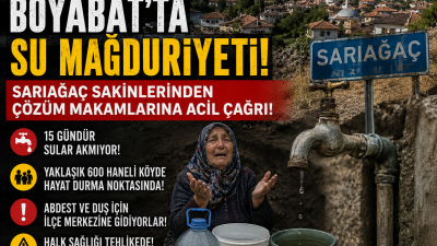 Boyabat Sarıağaç Köyü’nde 15 gündür yaşanan su sorunu köylüleri mağdur