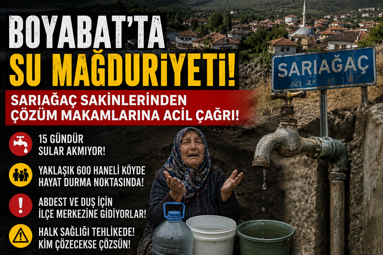 Boyabat’ta Su Mağduriyeti: Sarıağaç Sakinlerinden Çözüm Makamlarına Acil Çağrı!57